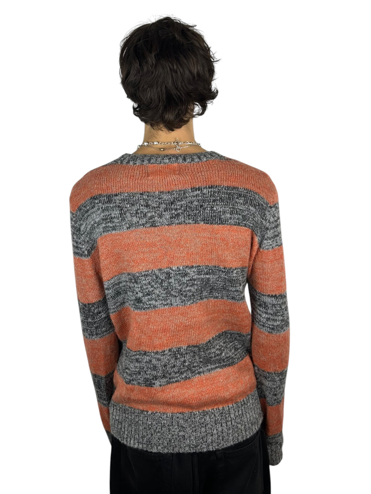 JPEGG Marled Stripe Mohair
Blend Knit Sweater (L)