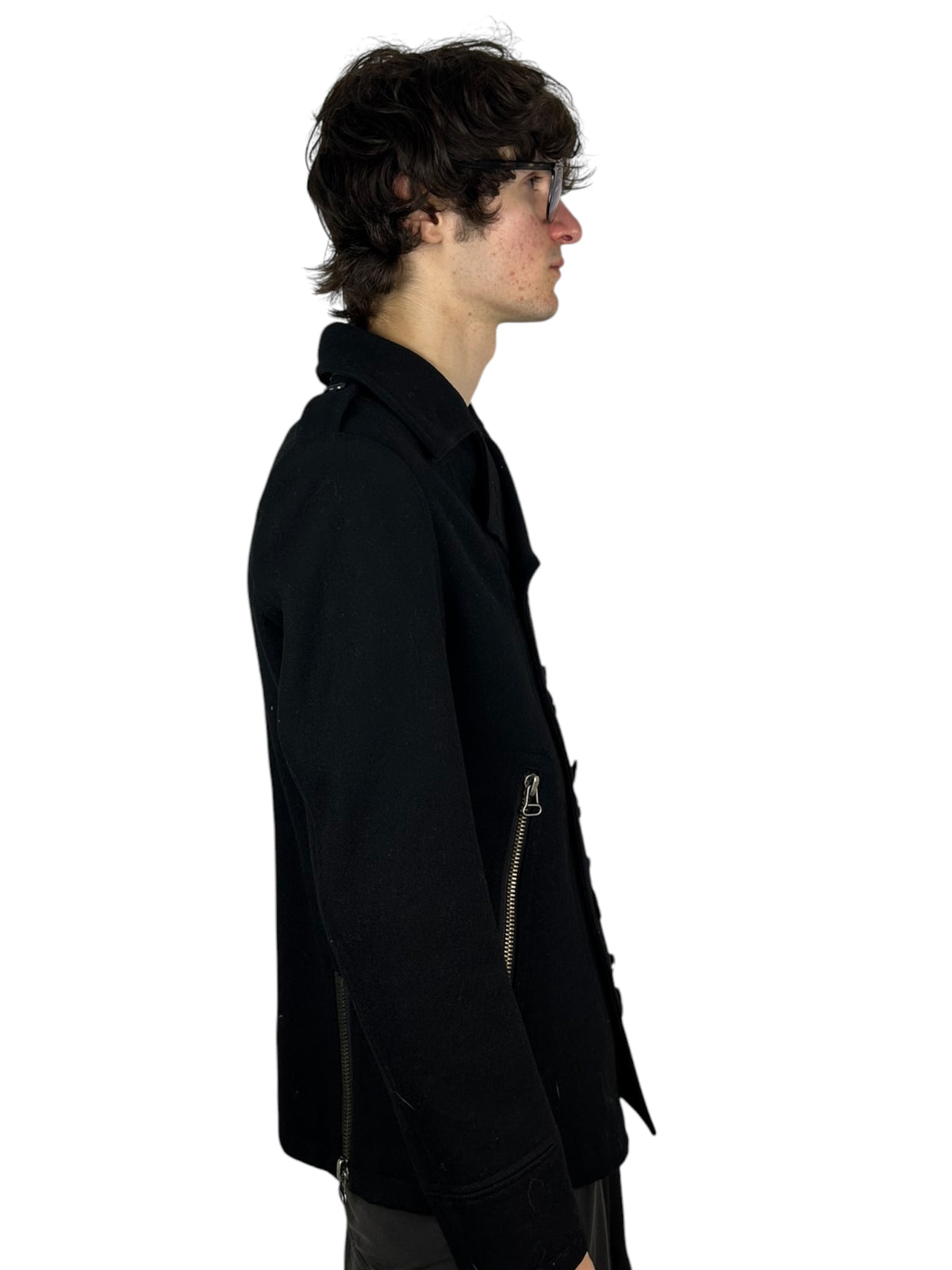 Maniac Works Platinum double-breasted wool peacoat (M)
