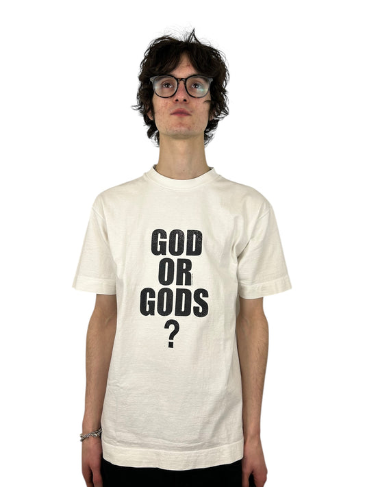 2004 General Research "God or Gods?" Faded Graphic T-shirt (L)