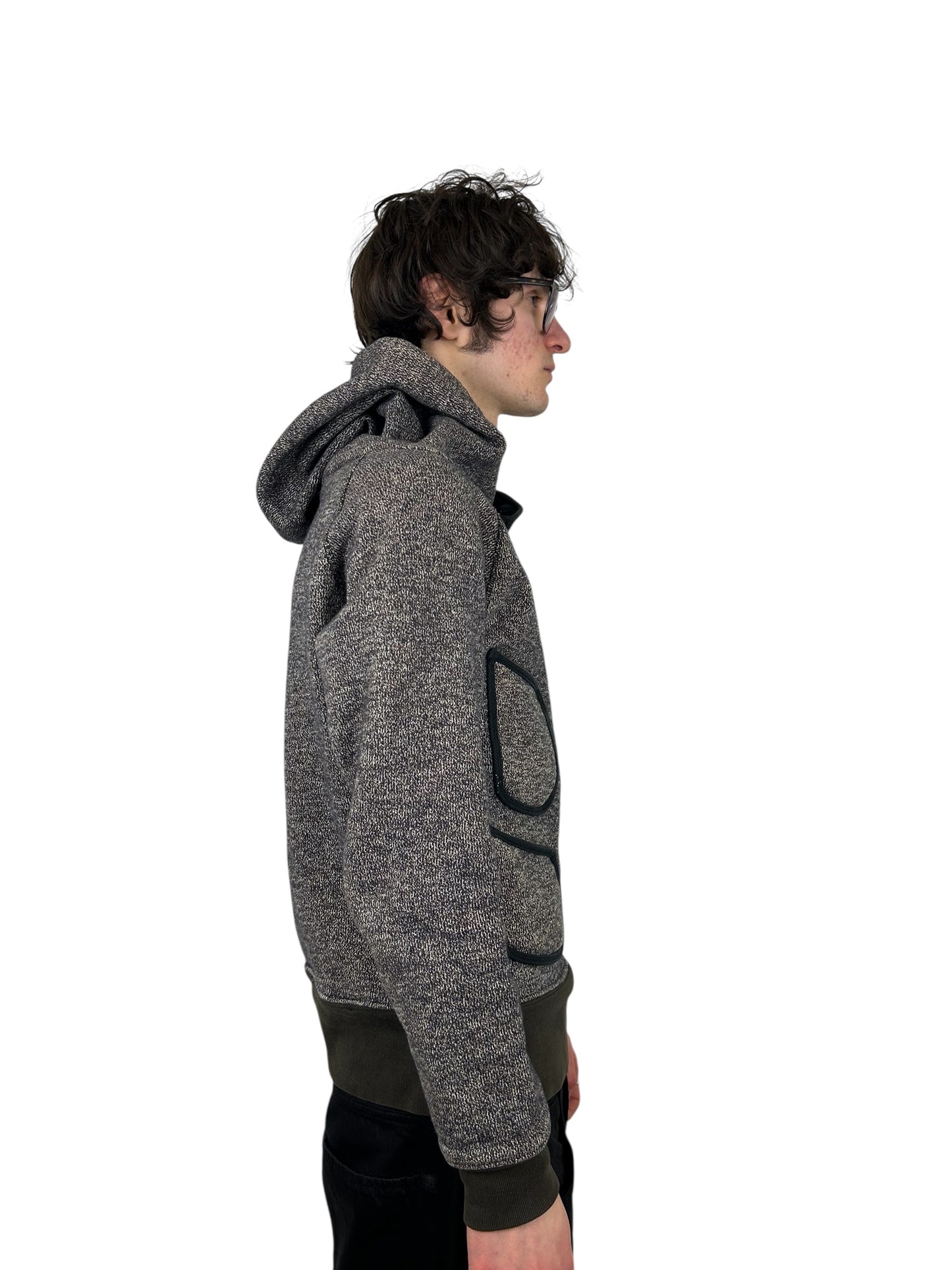 Kapital Loopback Knit CottonBlend Pullover Hoodie (M)
