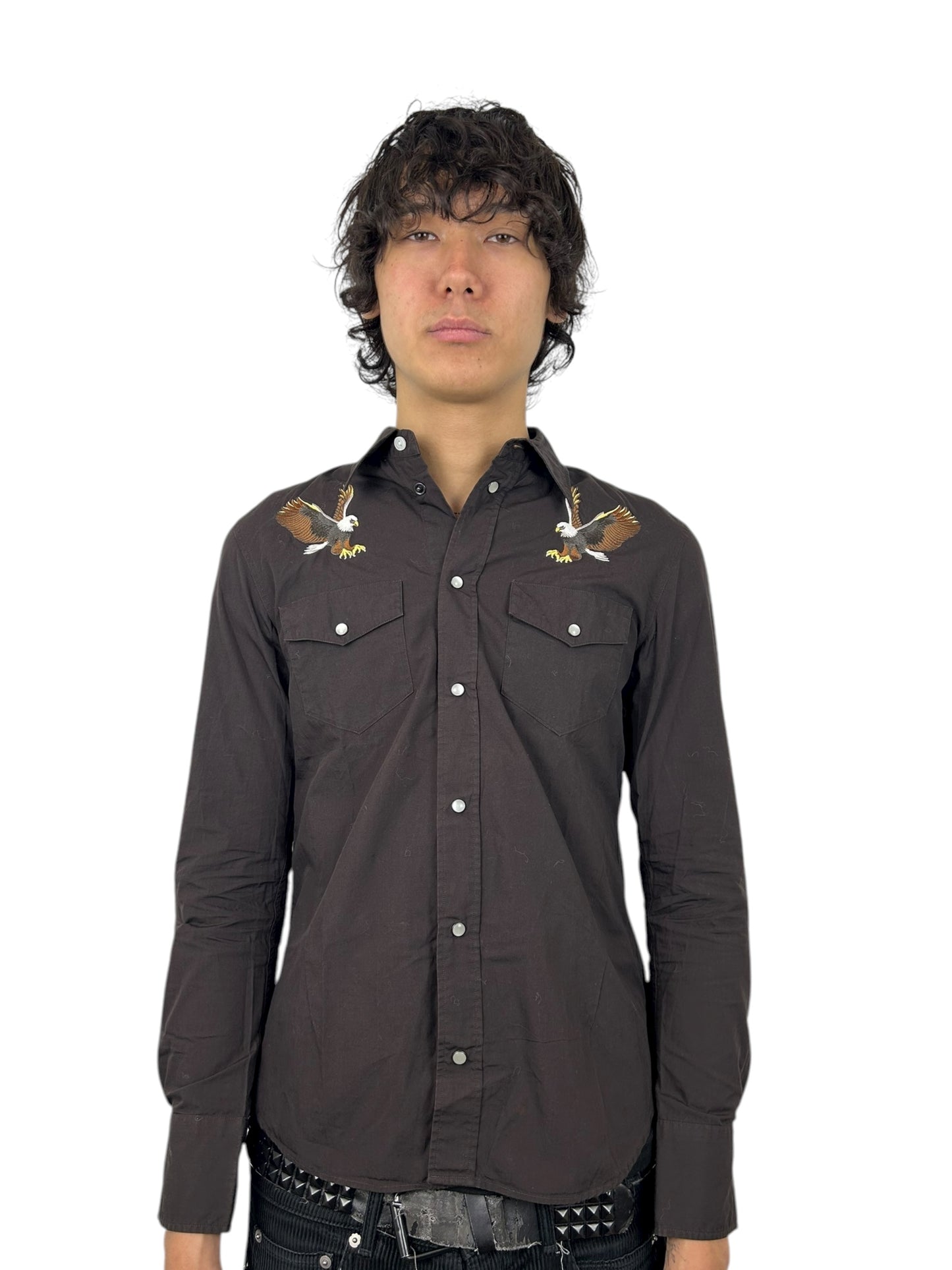 2007FW Number (N)ine “Love God Murder” Eagle Western Shirt (M)
