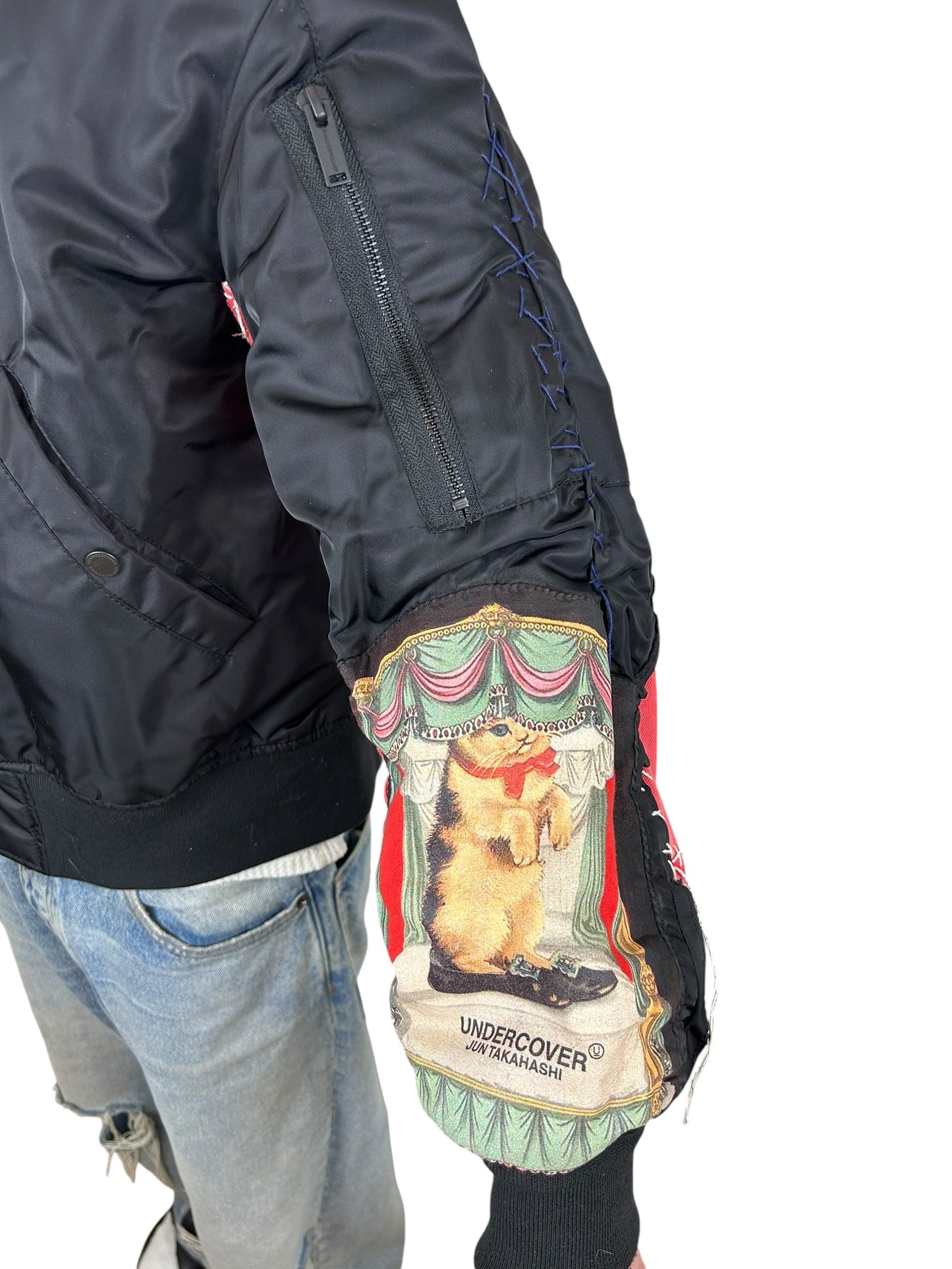 Undercover “Frankenstein” Spliced Tee Graphic MA-1 Bomber (L)