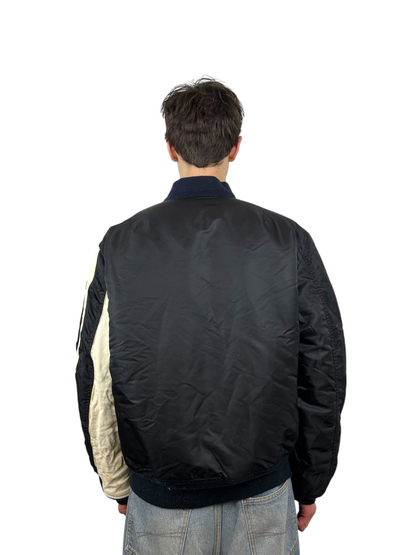2004AW Undercover x Fragment Alpha Studios Deer Skin Panel Bomber Jacket (L)