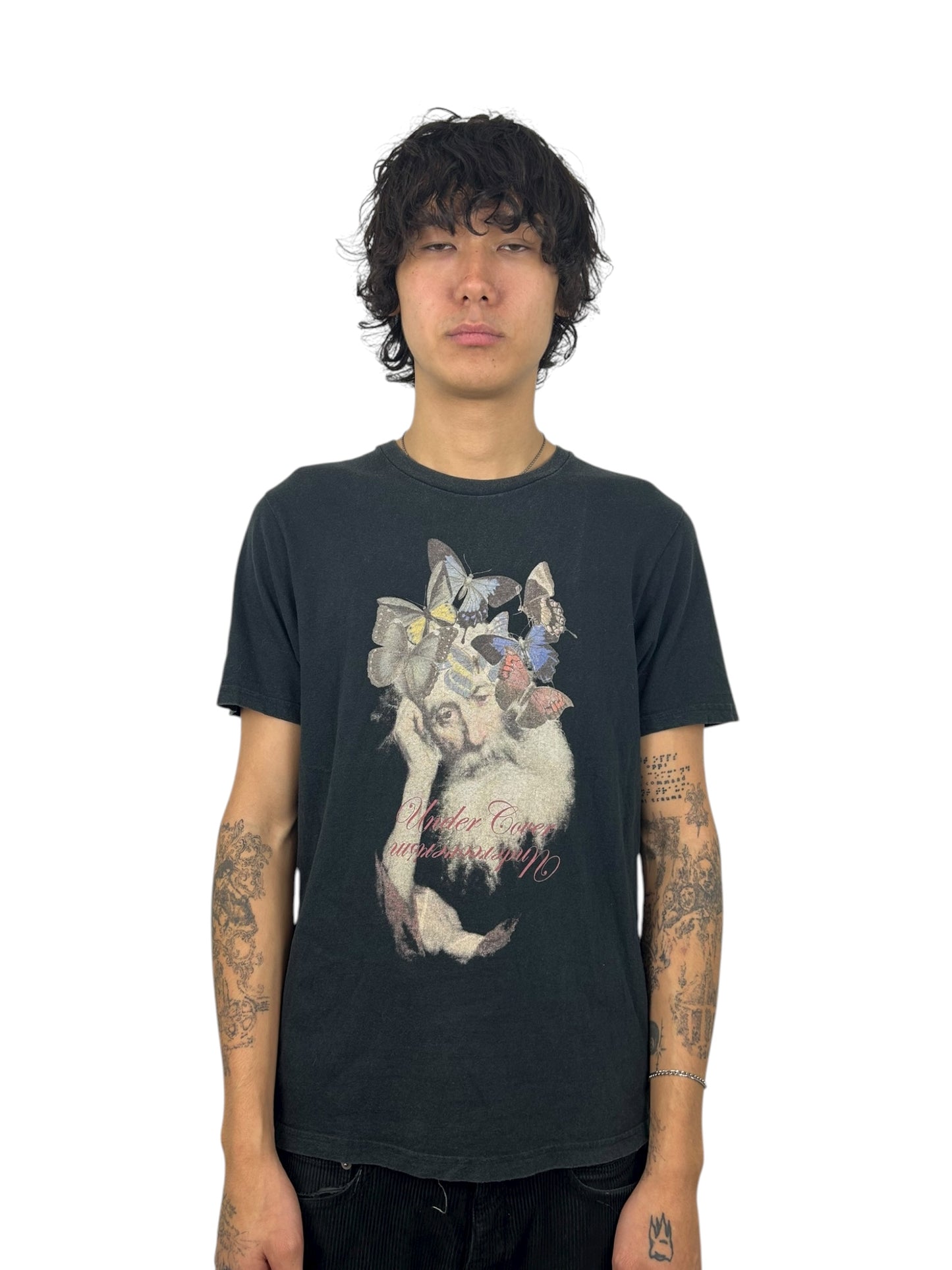 Undercover Fragmented Face Butterfly Graphic T-Shirt (L)