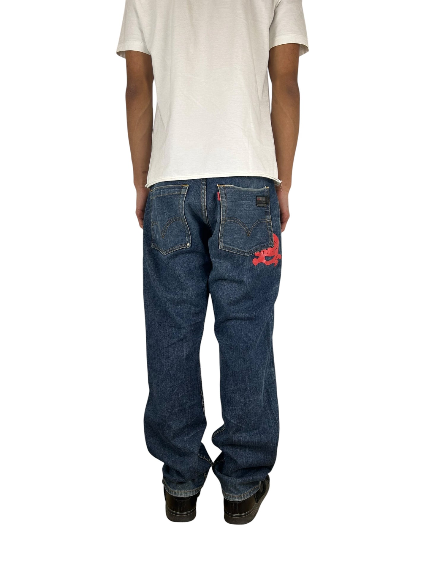 Undercover X Fragment (AFFA) Skull Print Rare Fenom Levi's Collab (30x31)