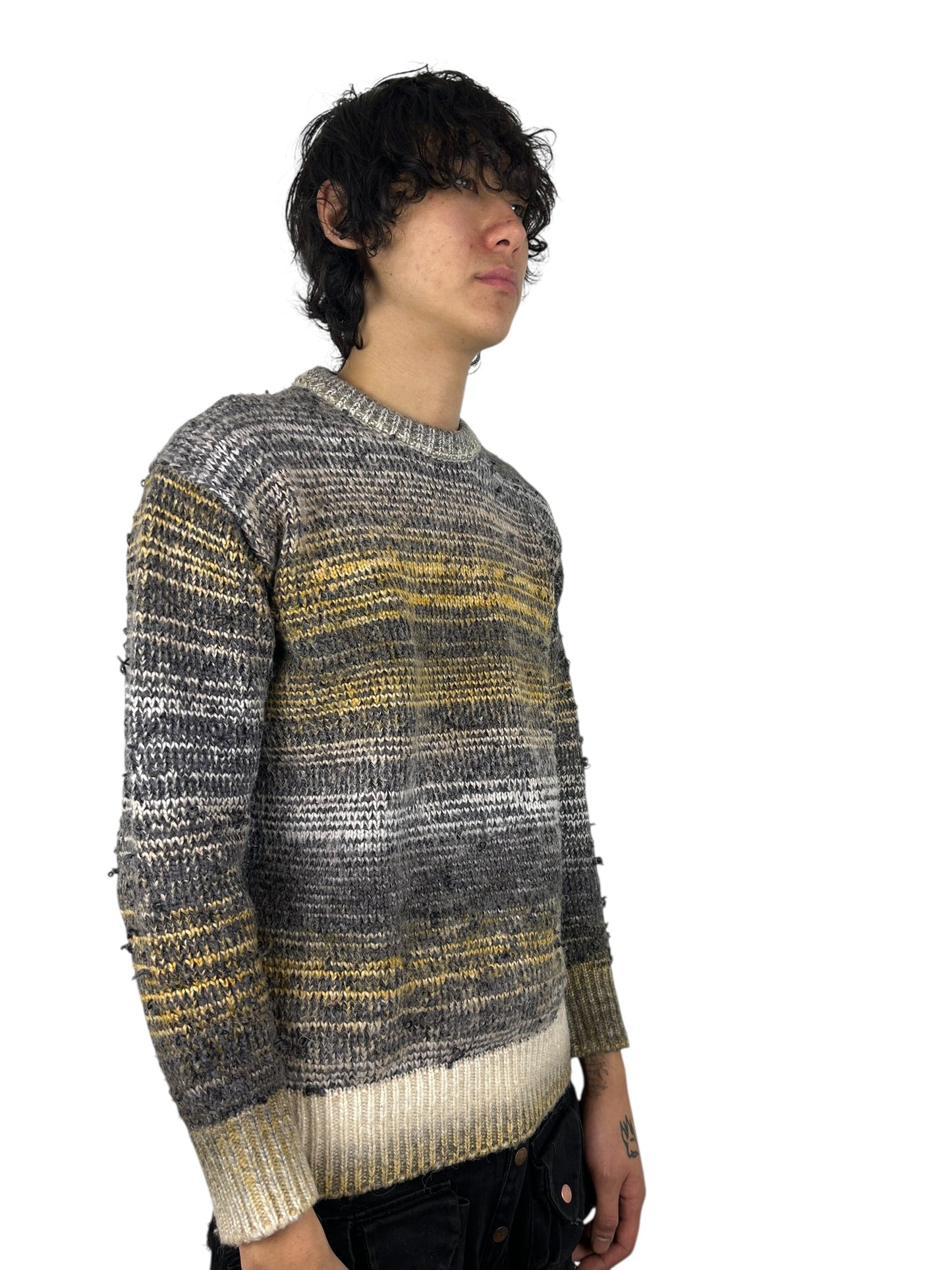 Number (N)ine Gradient Distressed Knit Sweater (L)