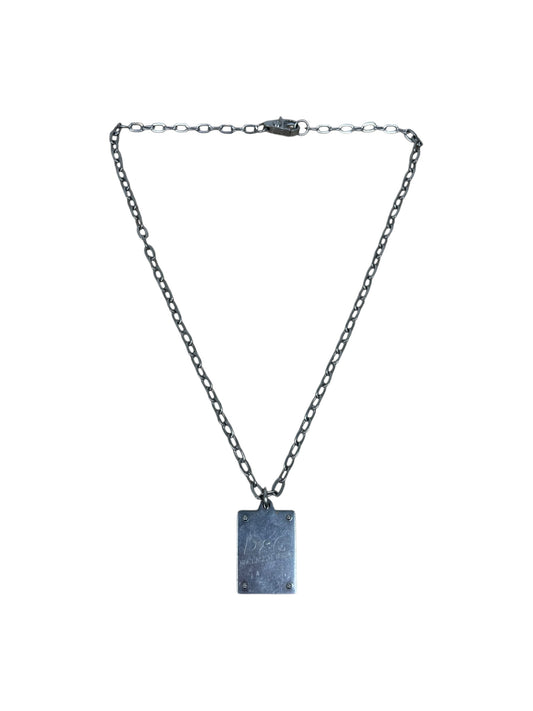 Dolce & Gabbana Silver “Unclassifiable” Dog-tag Necklace