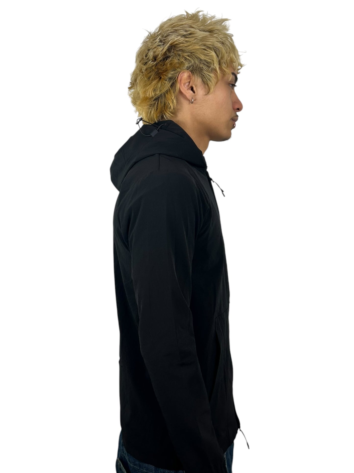 2000s 5351 Pour Les Hommes Technical Nylon Zip Hooded Jacket Removable Back Pocket (M)