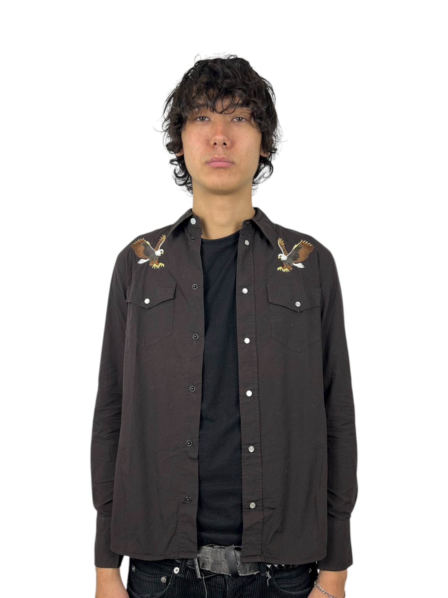 2007FW Number (N)ine “Love God Murder” Eagle Western Shirt (M)