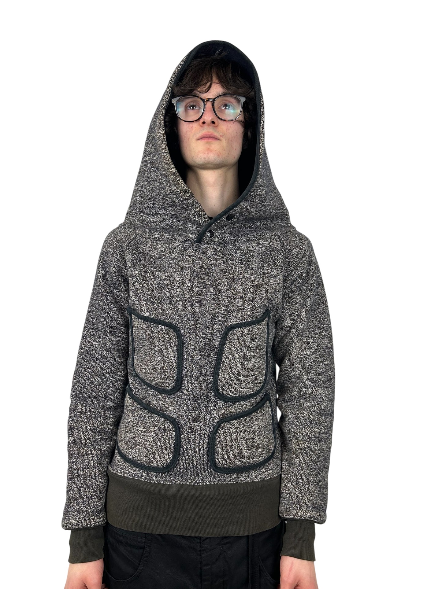 Kapital Loopback Knit CottonBlend Pullover Hoodie (M)