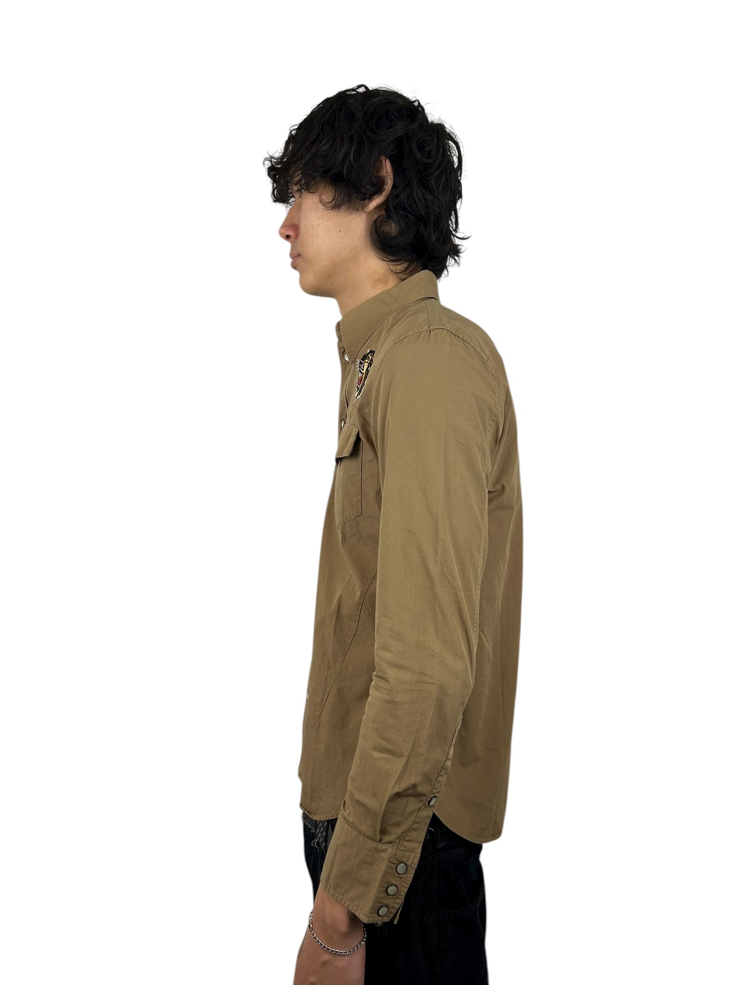 2007FW Number (N)ine “Fear God Murder” Tiger Western Shirt (M)