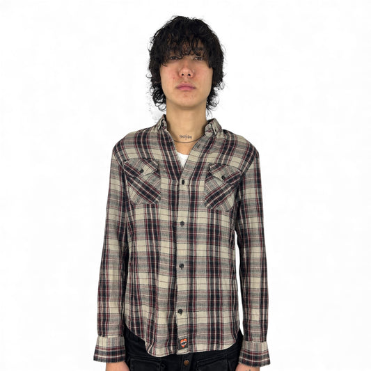 2008AW Undercover “Unrealrealclothes” Moto-Zip Flannel (M)