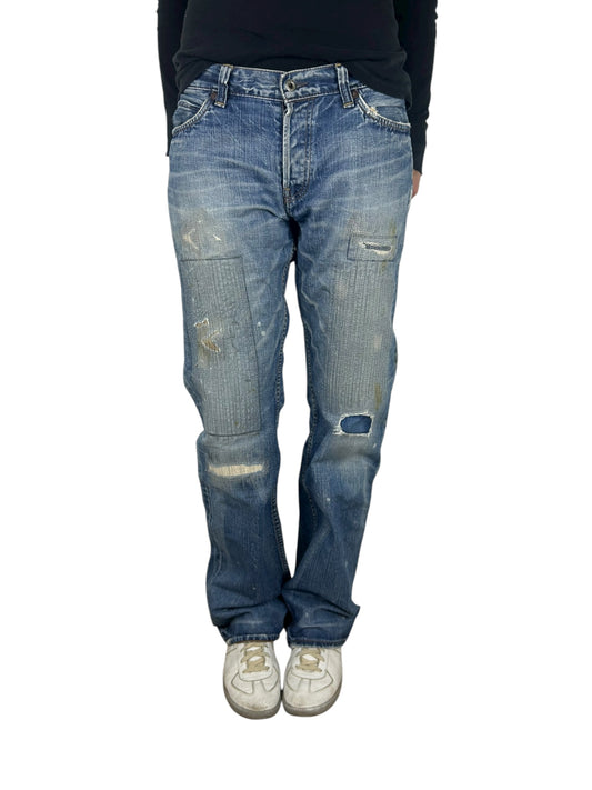 1990s Johnbull Distressed Patchwork Denim (31x31)
