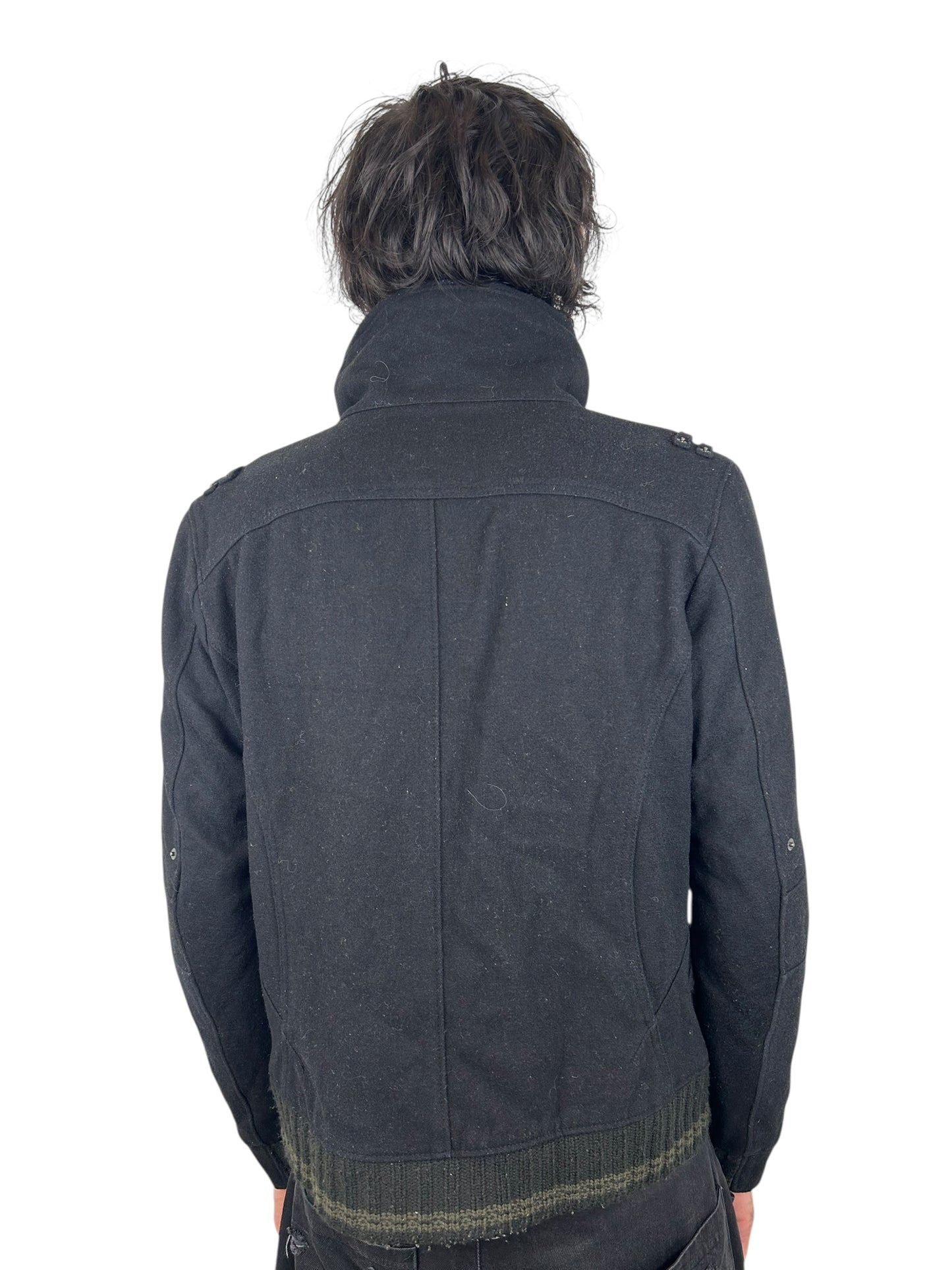 2000s PPFM Wool Tactical Stand-Collar Jacket (L)