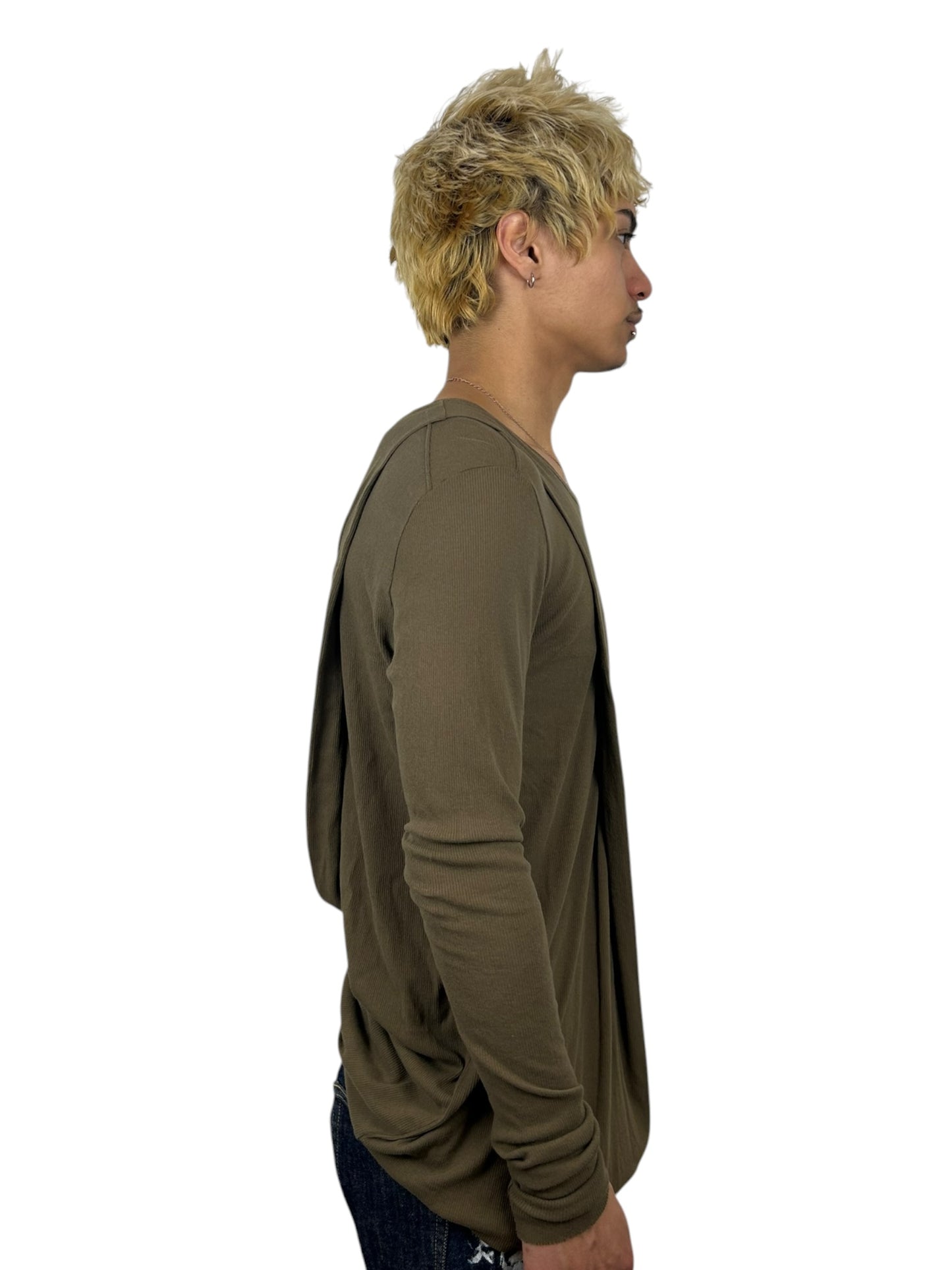 JULIUS Pre Fall 2025 Olive "Europa" HighTwist Rib LS (M/L)