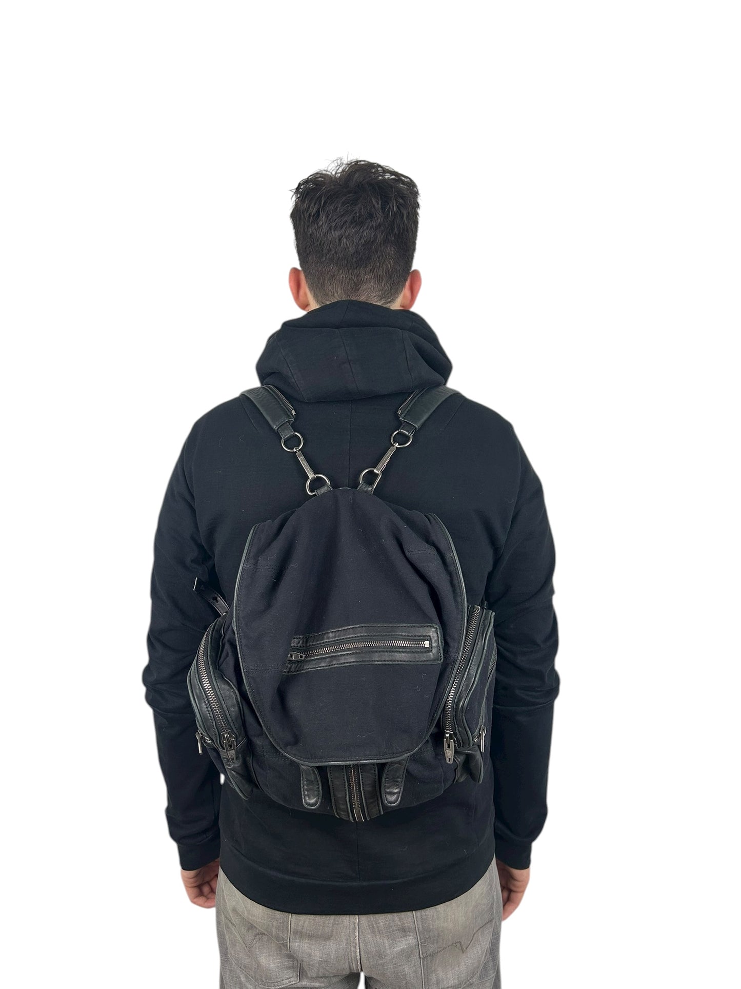 2010s Alexander Wang Marti Canvas/Leather Backpack