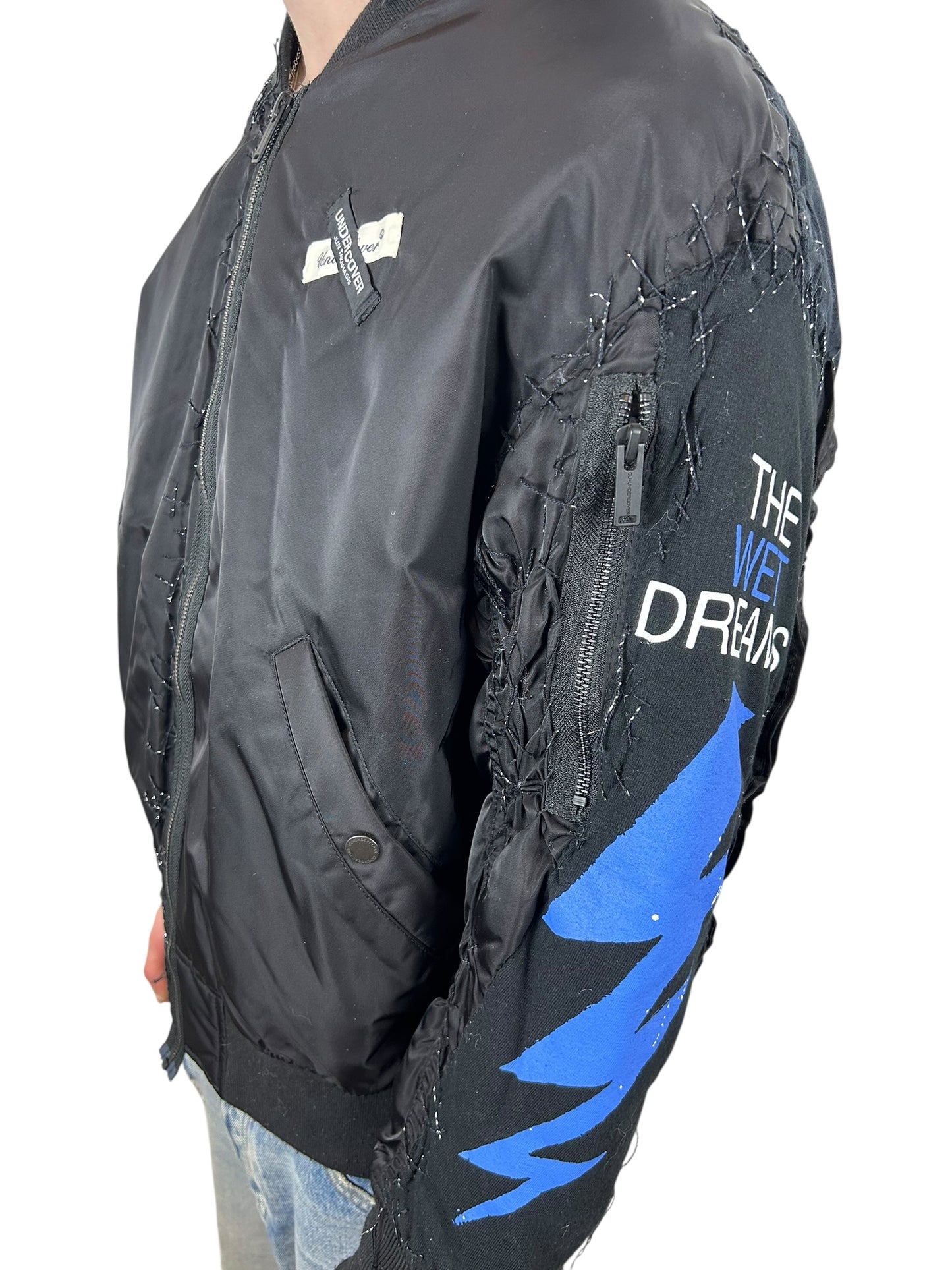 Undercover “Frankenstein” Spliced Tee Graphic MA-1 Bomber (L)