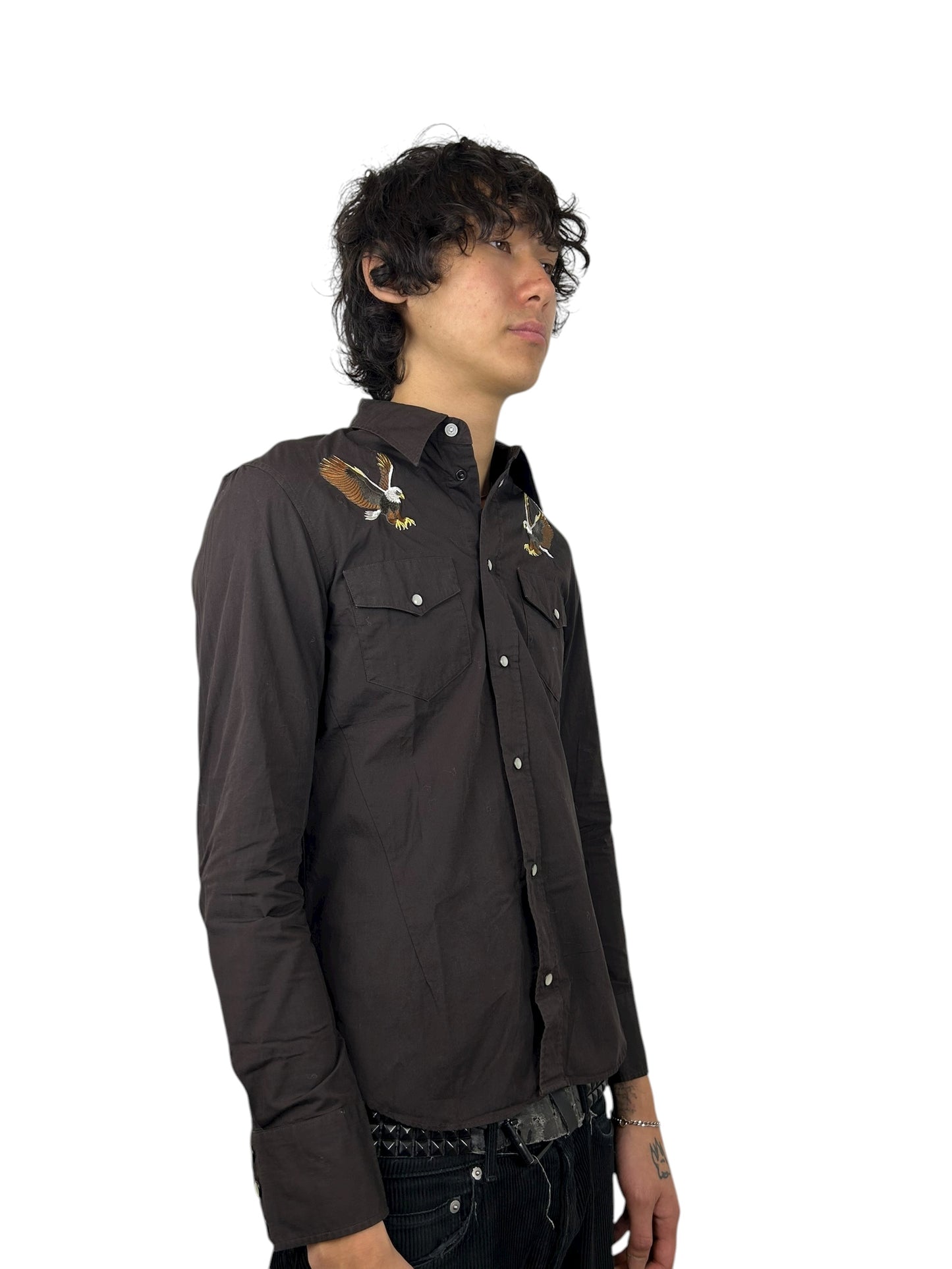 2007FW Number (N)ine “Love God Murder” Eagle Western Shirt (M)