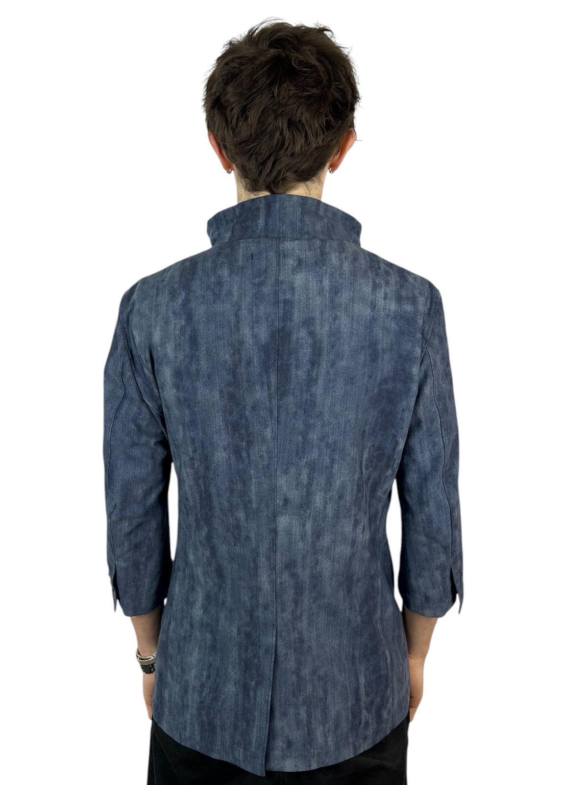 Tornado Mart Washed Indigo Stand Collar Jacket (S)