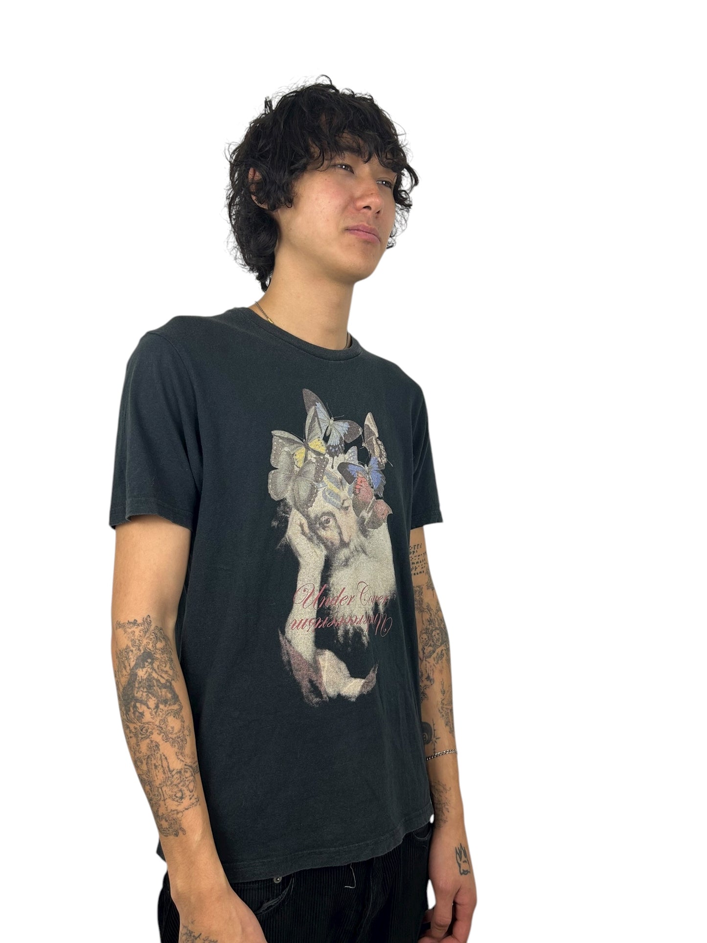 Undercover Fragmented Face Butterfly Graphic T-Shirt (L)