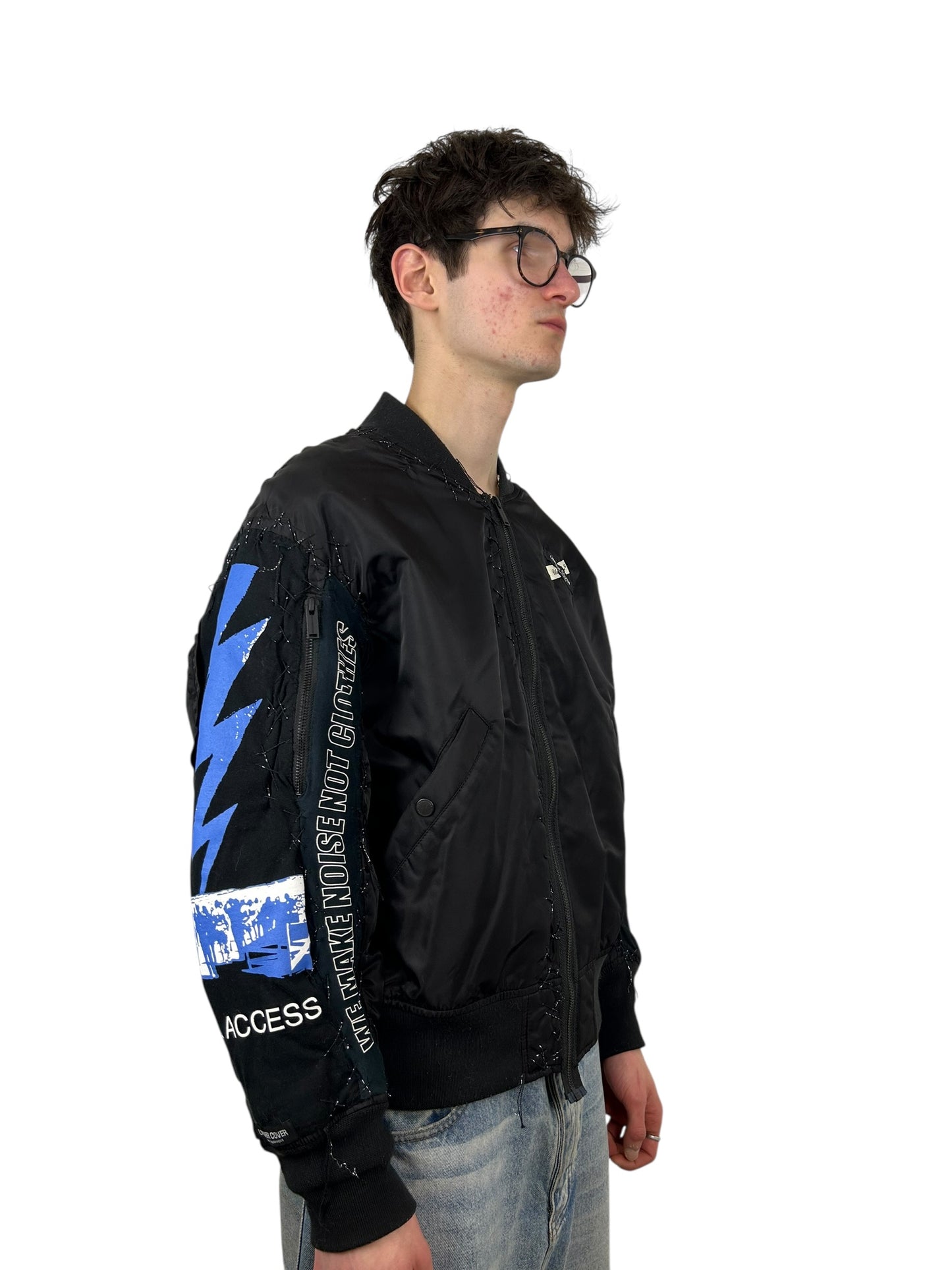 Undercover “Frankenstein” Spliced Tee Graphic MA-1 Bomber (L)