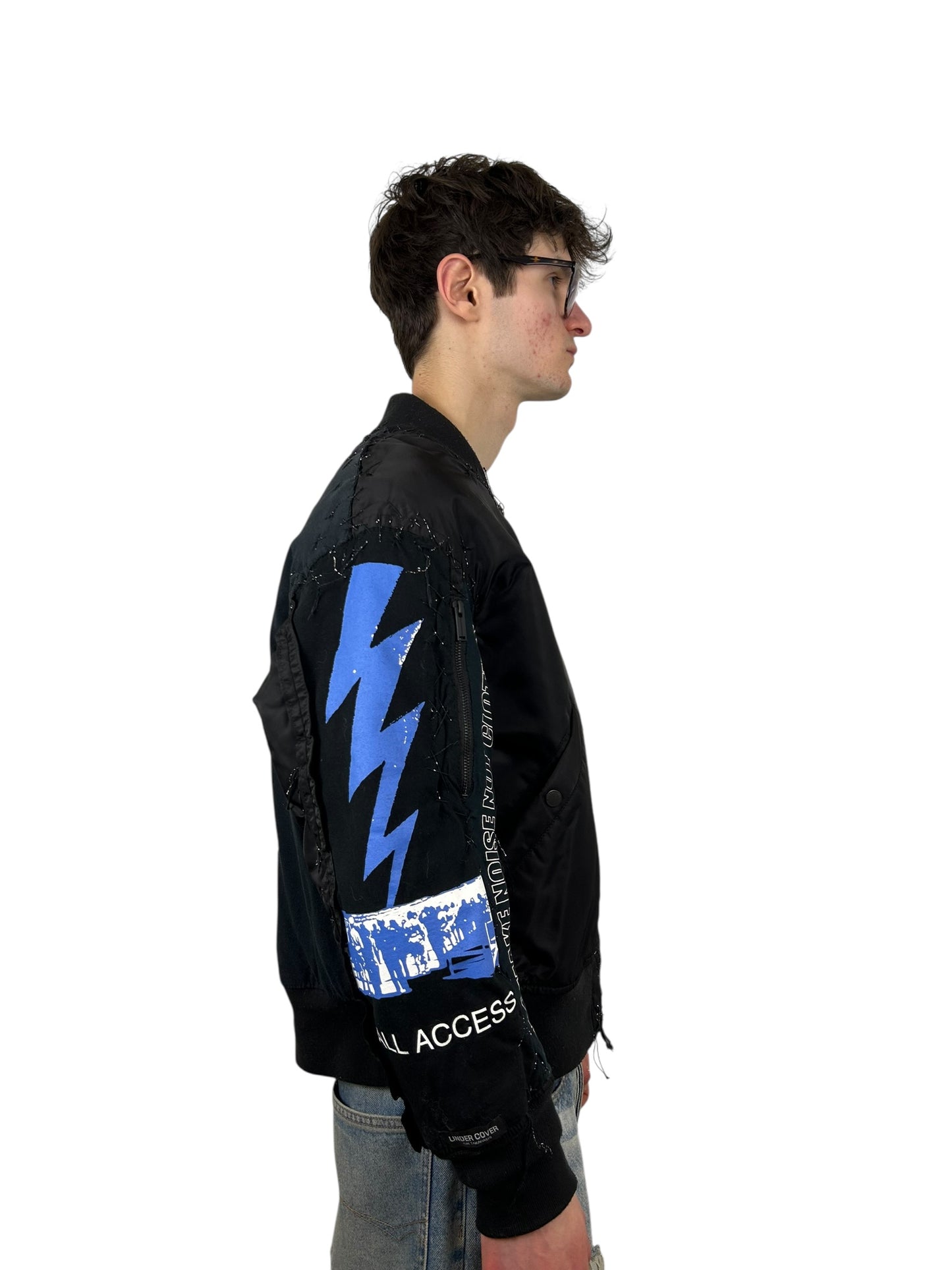 Undercover “Frankenstein” Spliced Tee Graphic MA-1 Bomber (L)