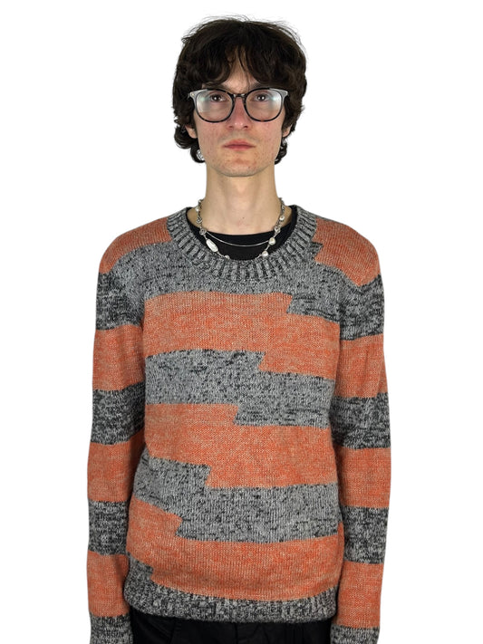 JPEGG Marled Stripe Mohair
Blend Knit Sweater (L)