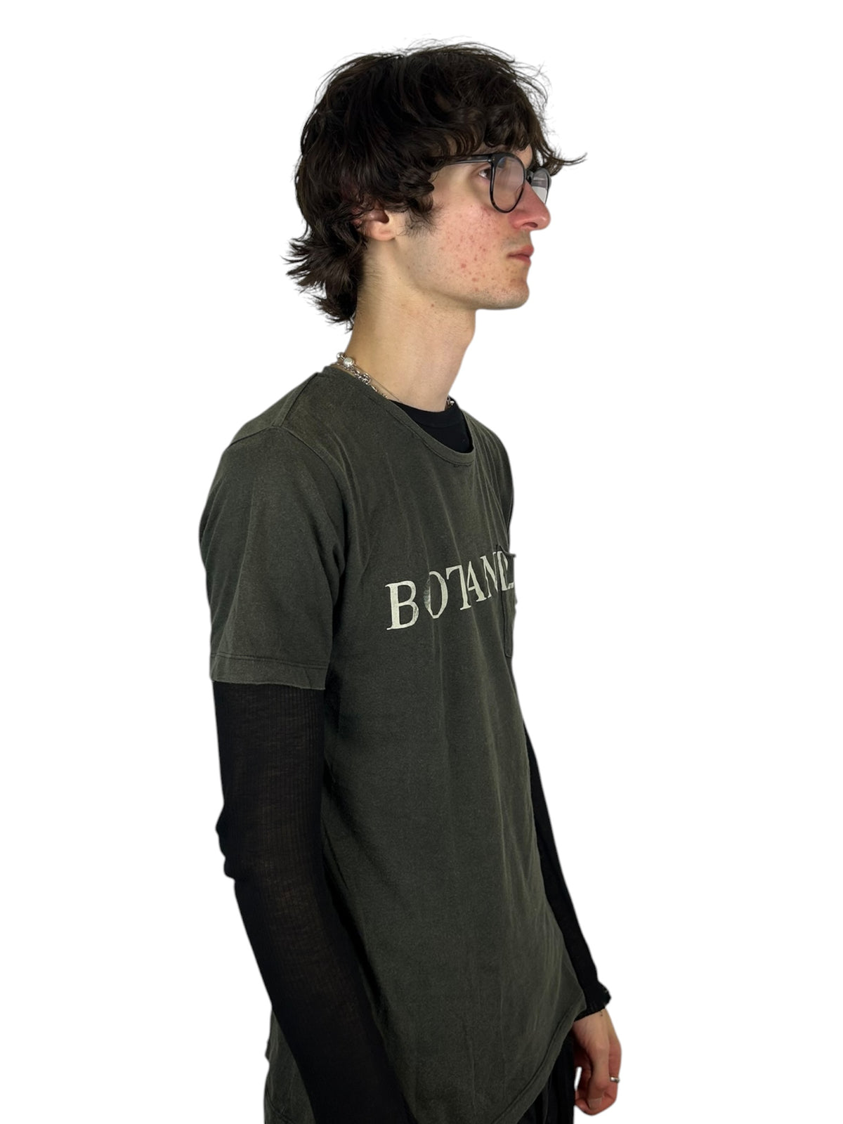 2000s Johnbull "BOTANIST" Graphic Pocket T-Shirt (M)