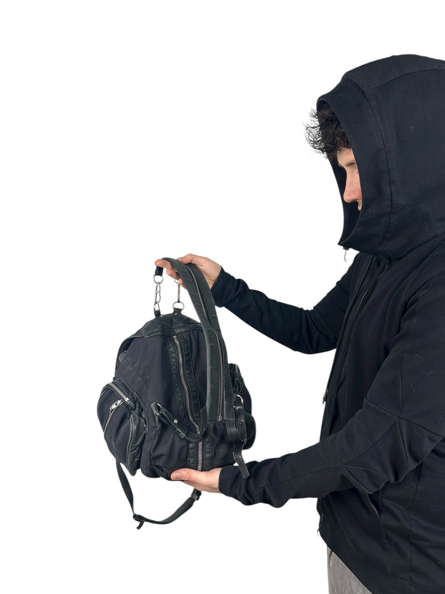 2010s Alexander Wang Marti Nylon/Leather Backpack