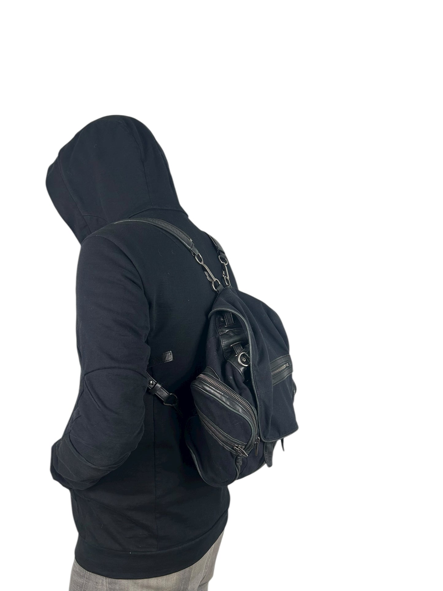 2010s Alexander Wang Marti Canvas/Leather Backpack