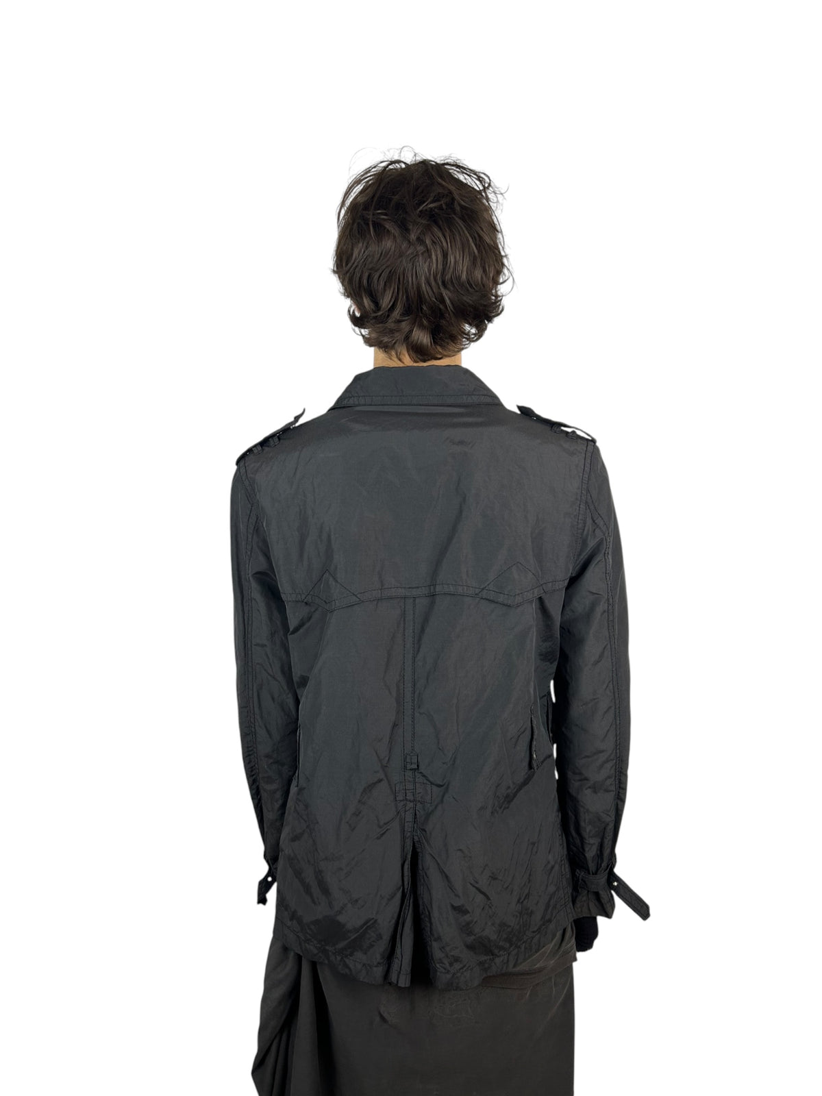 2000s PPFM Military Utility Trench Coat w Internal Harness (L)