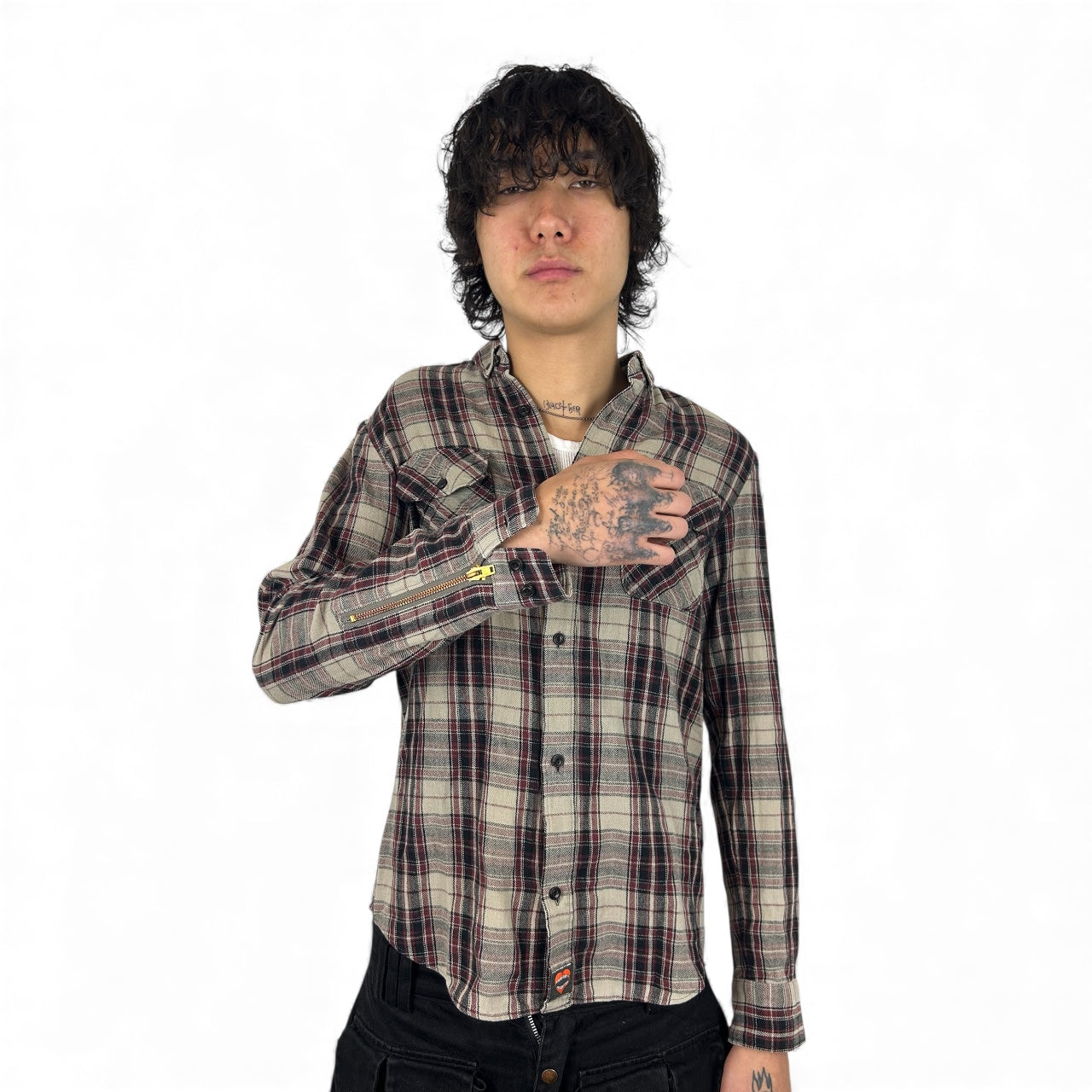 2008AW Undercover “Unrealrealclothes” Moto-Zip Flannel (M)