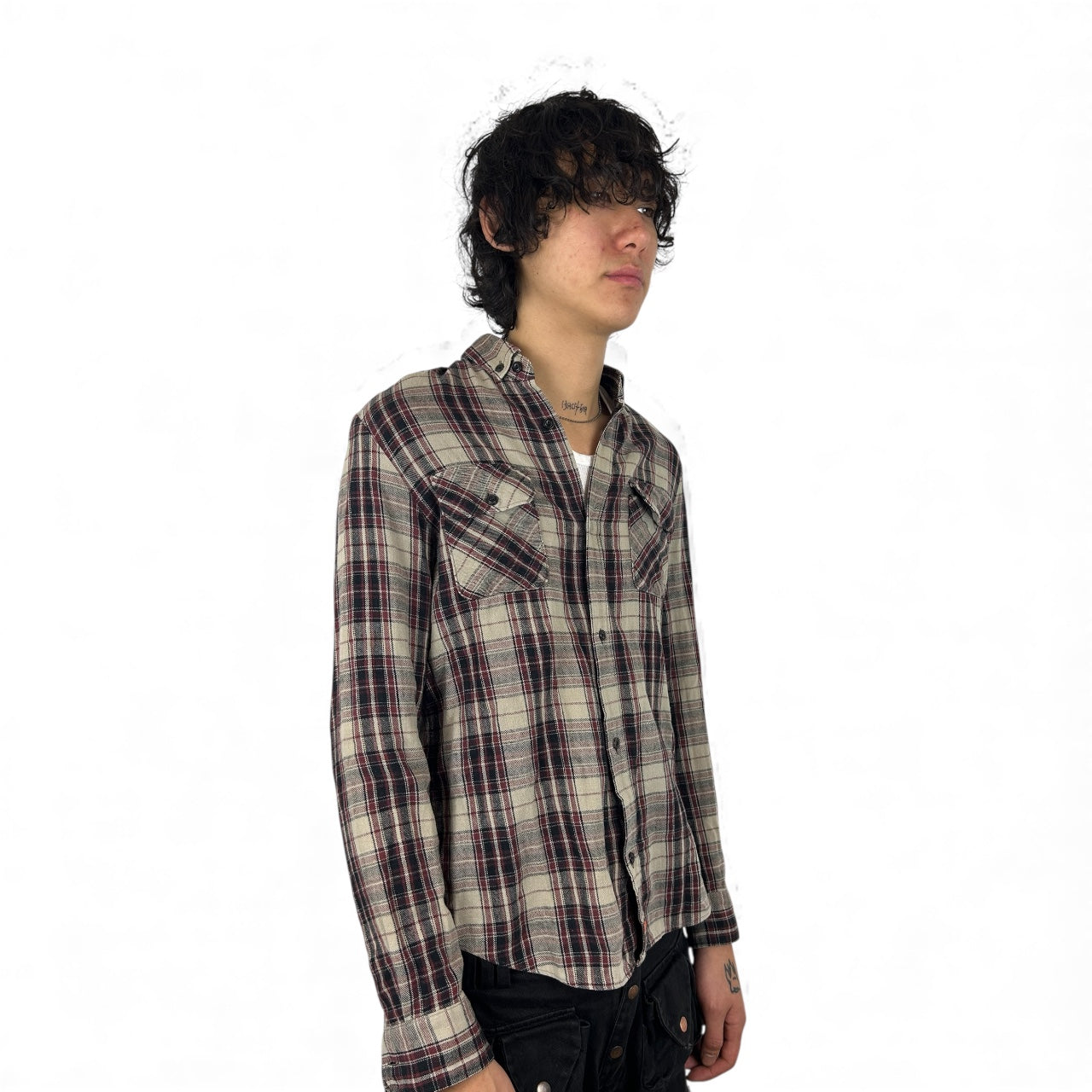 2008AW Undercover “Unrealrealclothes” Moto-Zip Flannel (M)