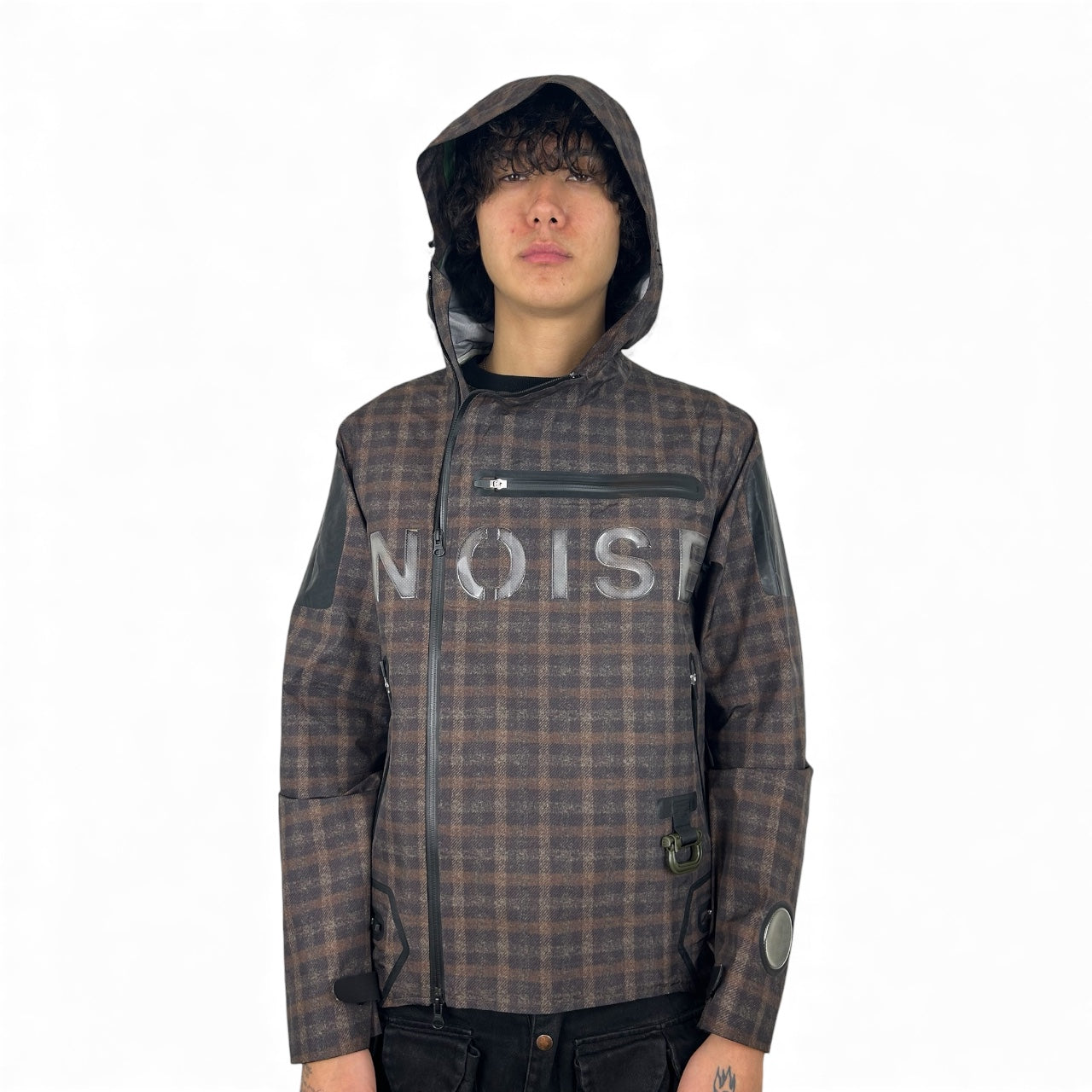 2014SS Undercover Sample “Noise” Plaid Rain Jacket (L)