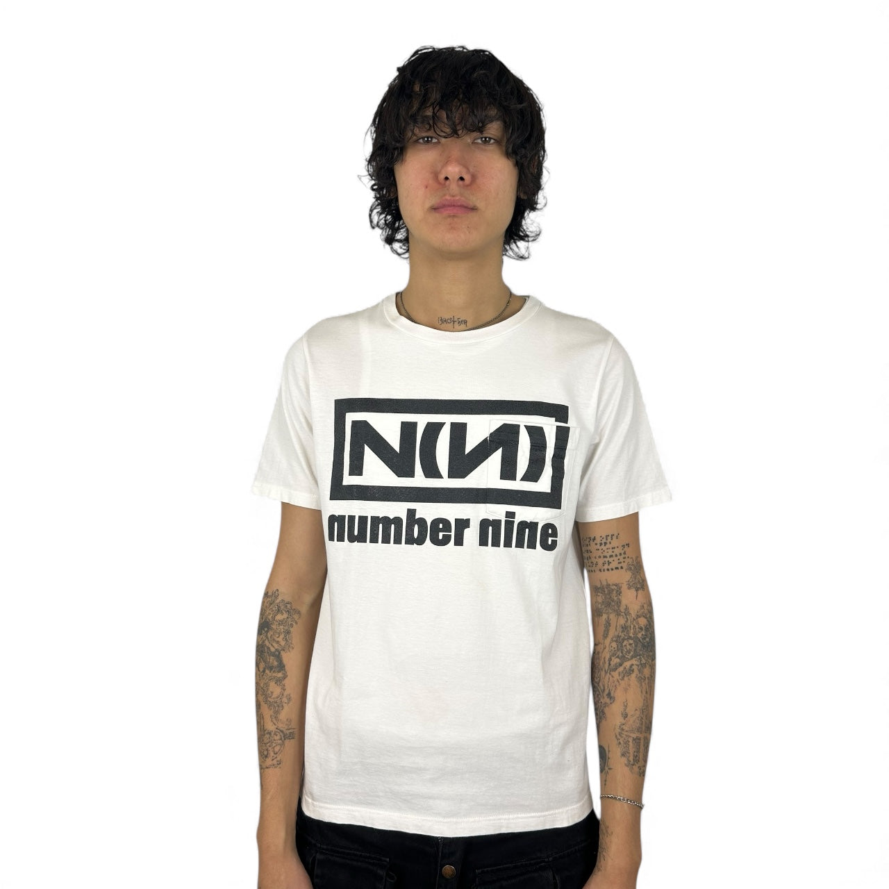 Number (N)ine “Nine Inch Nails”Logo Graphic Pocket T-shirt (L)