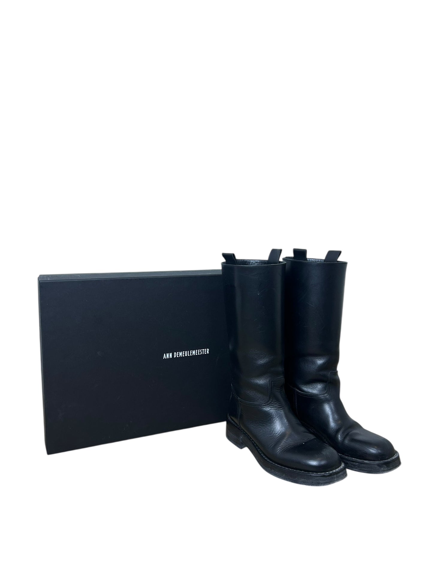 Ann Demeulemeester Black Stein Riding/Moto Boots w Box (39EU)