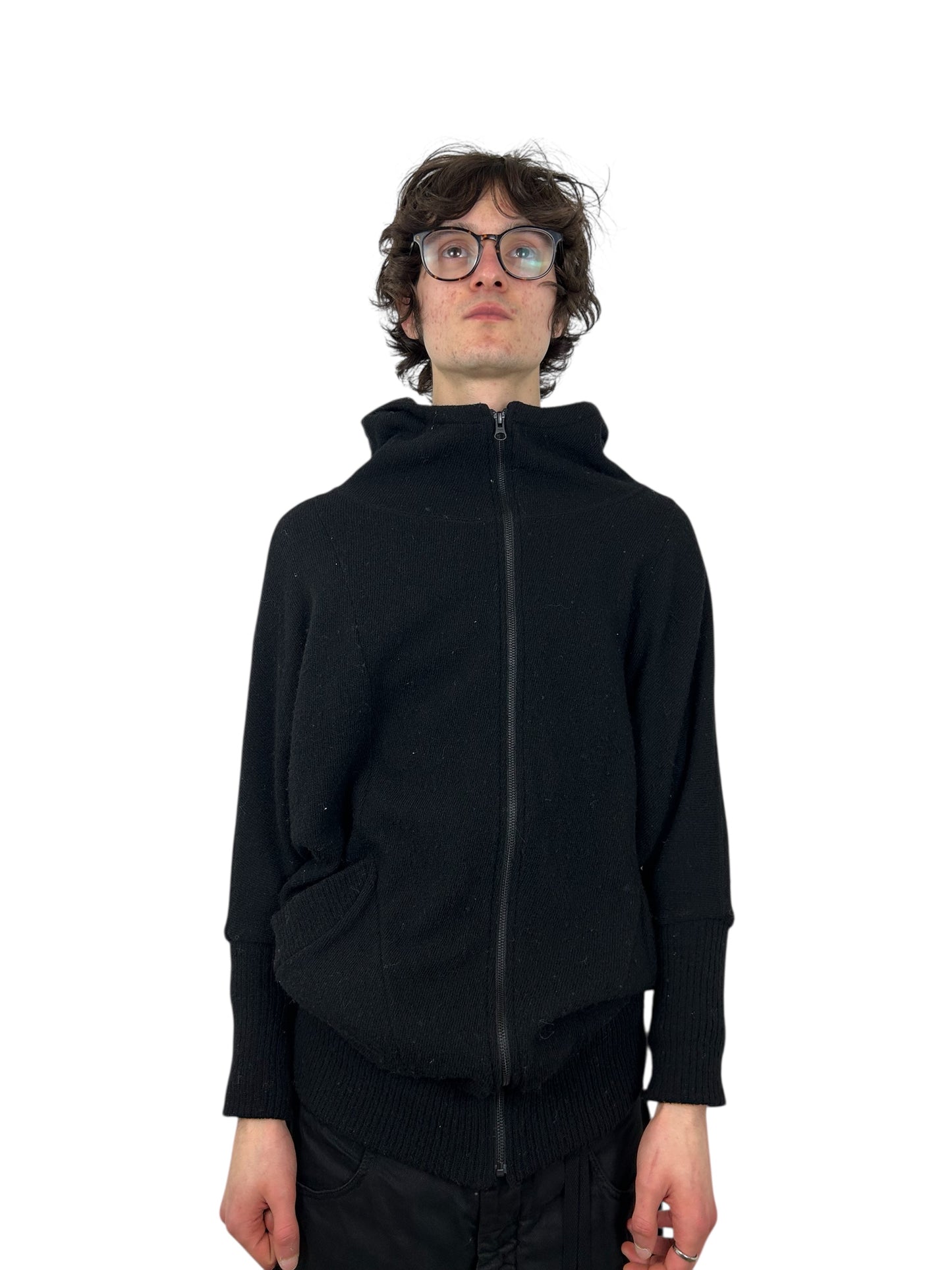 2013AW Zucca Momonga High-Zip Flying-Squirrel Knit Hoodie (M)