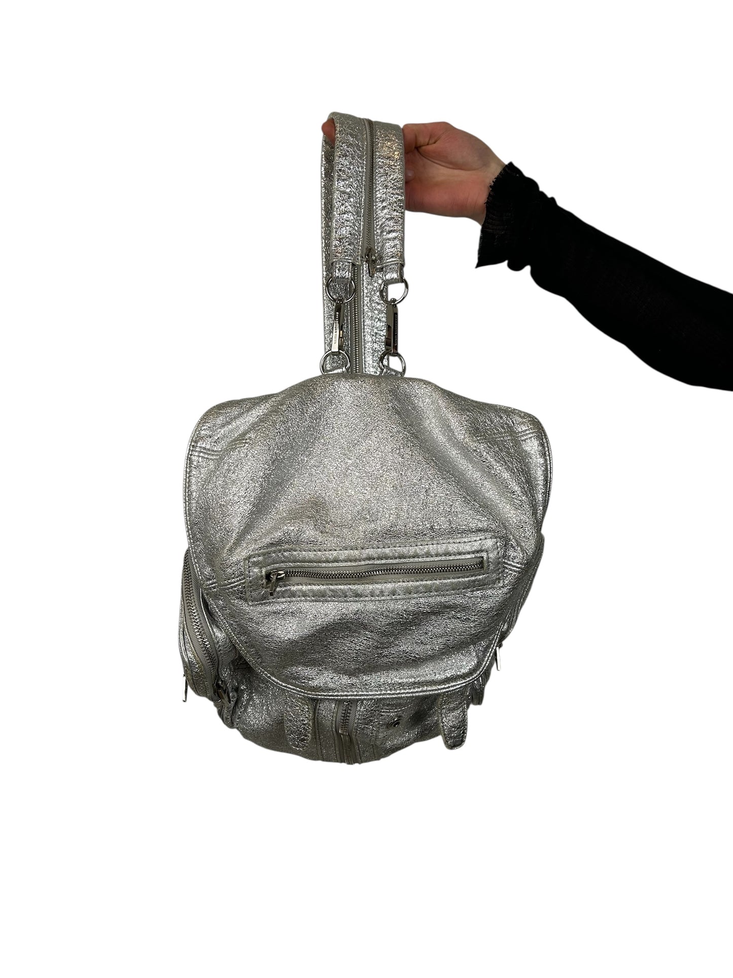 Alexander Wang Marti 3 Way Metalic Silver "Tinfoil" Backpack