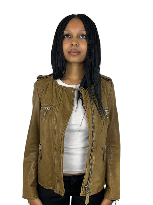 Isabel Marant Étoile Quilted Leather Moto Jacket (M)