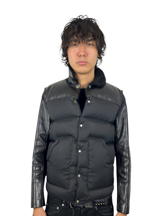 2012AW Undercover Lamb Leather Hybrid Puffer Jacket (L)