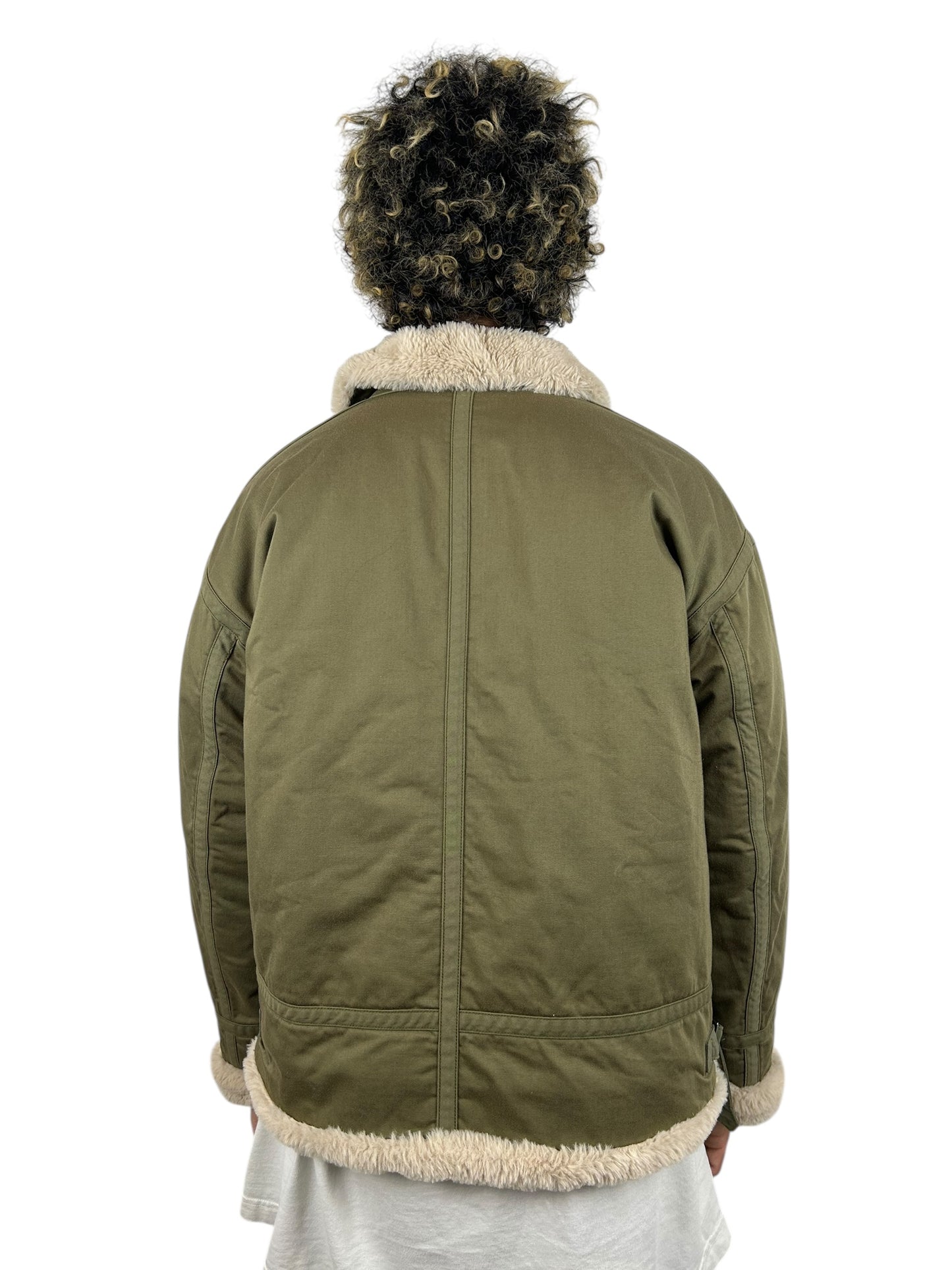 Johnbul Sample Shearling Collar Aviator Jacket (M)