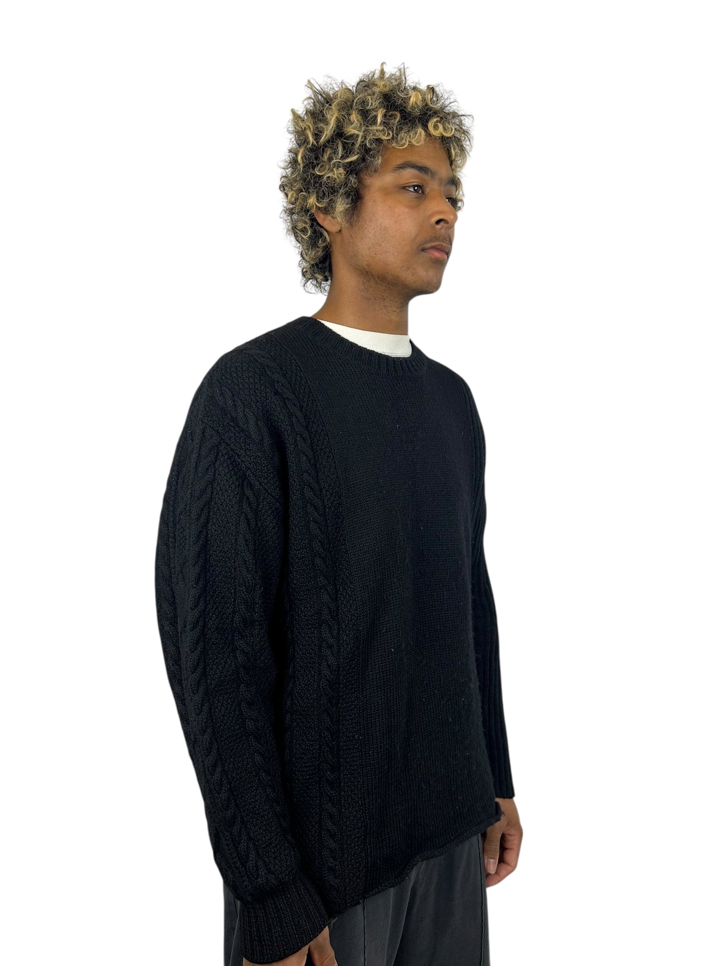 1998AW Undercover Asymmetrical Wool
Fisherman Knit Sweater (L)